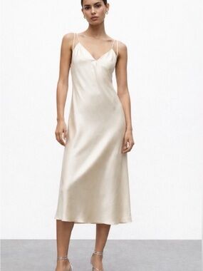 Satin midi dress